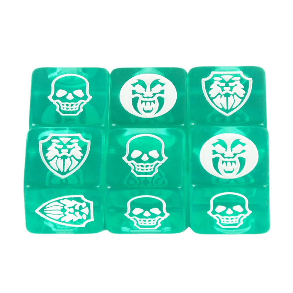 Opaque Color D6 Game Dice Set - 6 Pieces for Board and Table Games