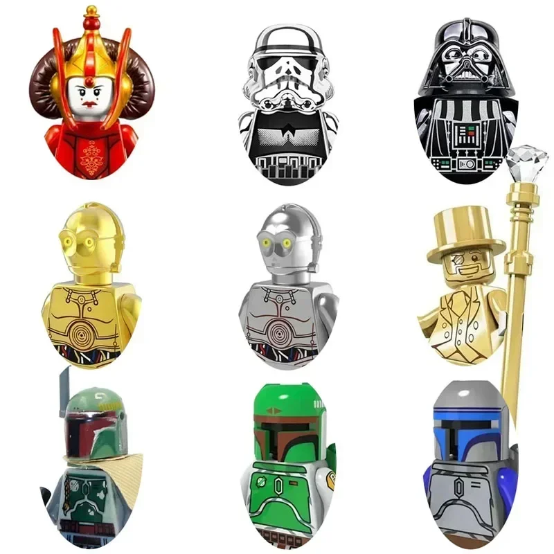 

PG635 PG637 PG640 PG801 PG999 Звездные войны, Амидала, игрушечные кирпичи, сборная кукла, строительные блоки для мальчиков, подарок на день рождения