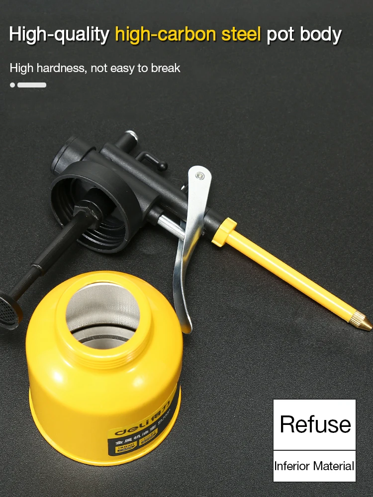 High - Pressure Machine Oil Can 250ML Plastic Hose Resistant To