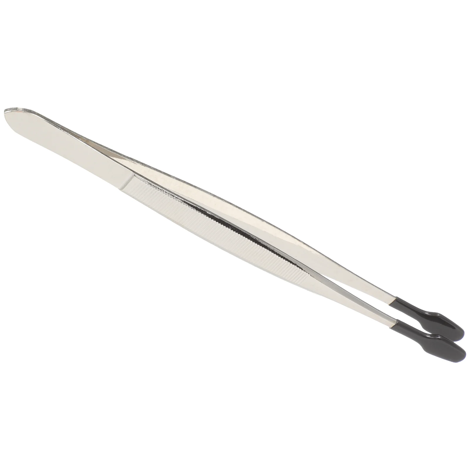 Rubber Coated Tweezers Craft Sticker Industrial Hand Tools Jewelry Rubber Tipped Flat Tip Stainless Steel 15 Pcs for tweezer tool
