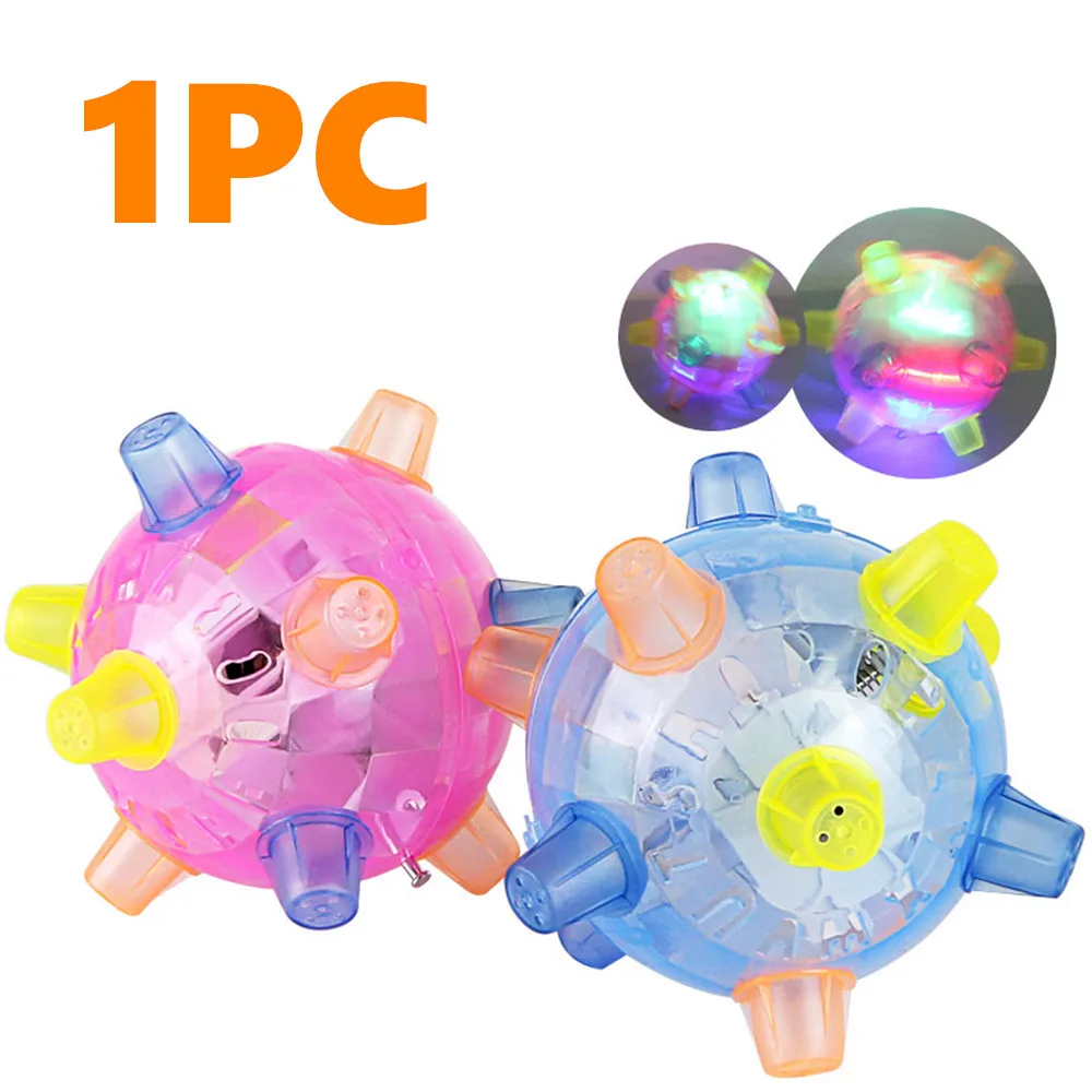 Toddler Baby Ball Toy Jumping Activation Flashing Colorful Flash Bouncing Vibrating Ball Plastic