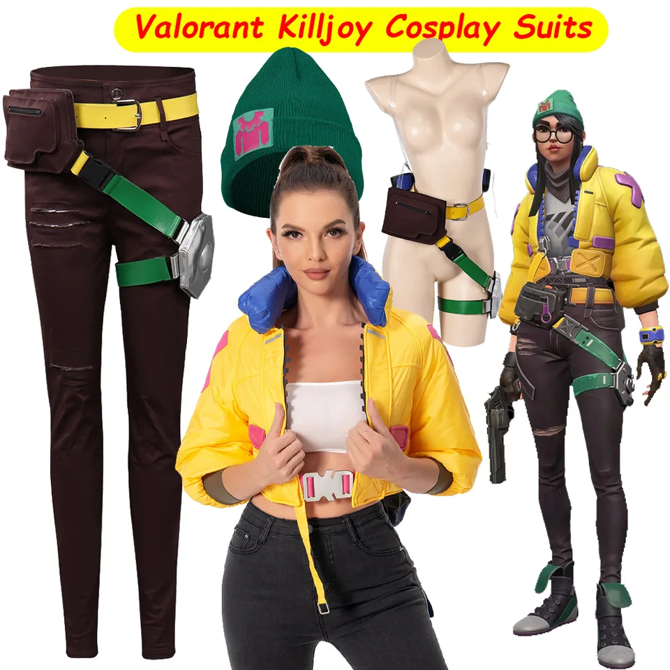 Valorant killjoyコスプレ衣装コートバッグ服ハロウィンカーニバルスーツ