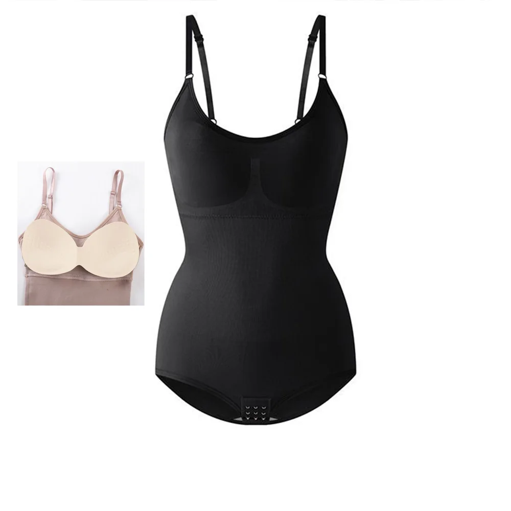 Shapewear Bodysuit For Tummy Control Women Hooks Crotch Body Shaper Stree Jumpsuit With Bras Abdomen Control_voghion.com