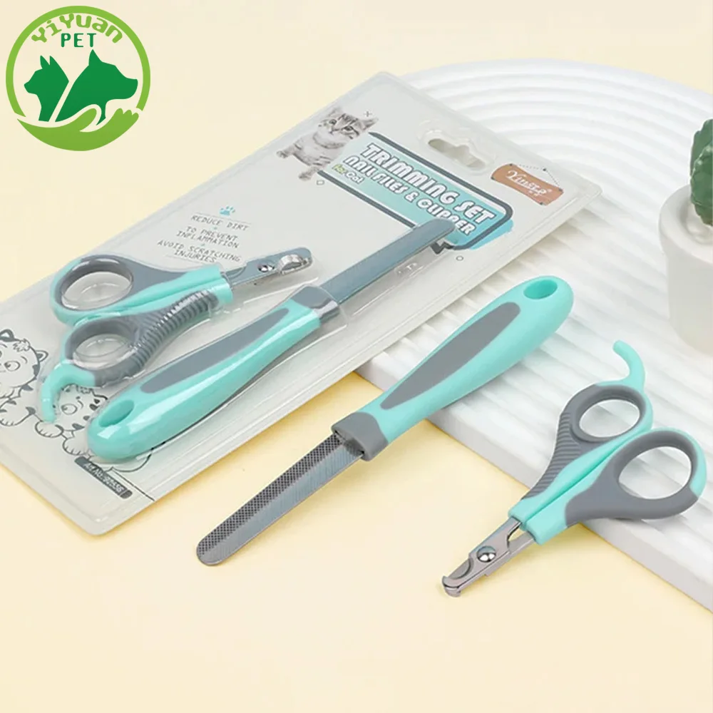 

Pet Cat Nail Clippers Stainless Steel Scissors Puppy Supplies Equipped With Nail Files Trimming Animal Claws Grinding Tools