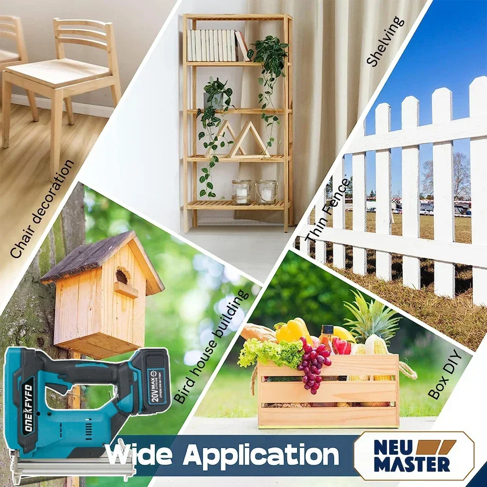 F30/422J/1022J Brushless Electric Nail Gun  frame Nailer Tacker Furniture Staple Gun Woodworking Tool For Makita 18V Battery 6