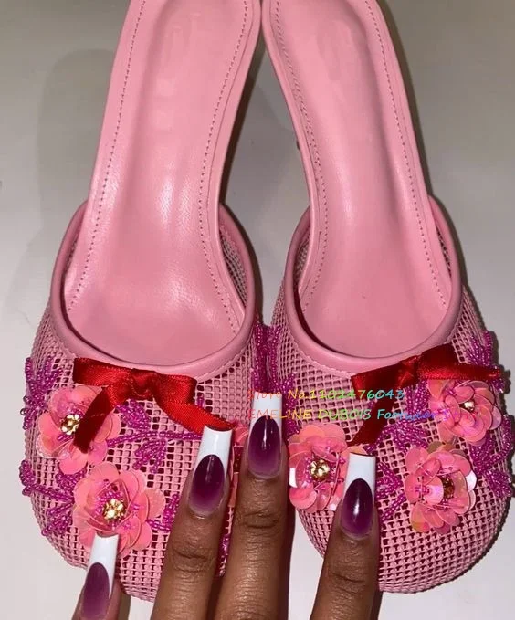 Sandali Con Perle - Pantofole Donna / Scarpe Donna