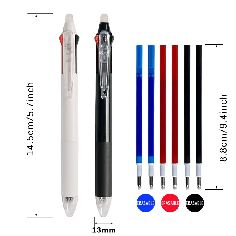 3 in 1 Erasable Gel Pen Set 0.5mm Black Blue Red Refills Multicolor Pen Washable Handle Office School Japanese Kawaii Stationery gel pens