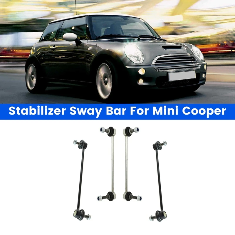 

4 Pcs Suspension Kit Front & Rear Sway Bar End Links For Mini Cooper R50 R53 R55 R56 2007-2014 33506772789 31356778831