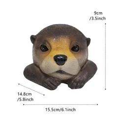Creative Outdoor Resin Floating Otter Ornament for Garden and Pond Landscaping (Resin Otter)