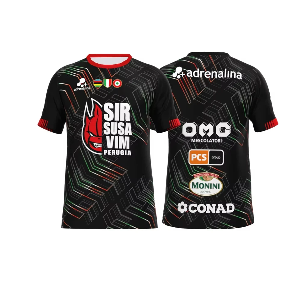 2025 Men'S Italian Sir Susa Vim Perugia Volleyball Jersey T
