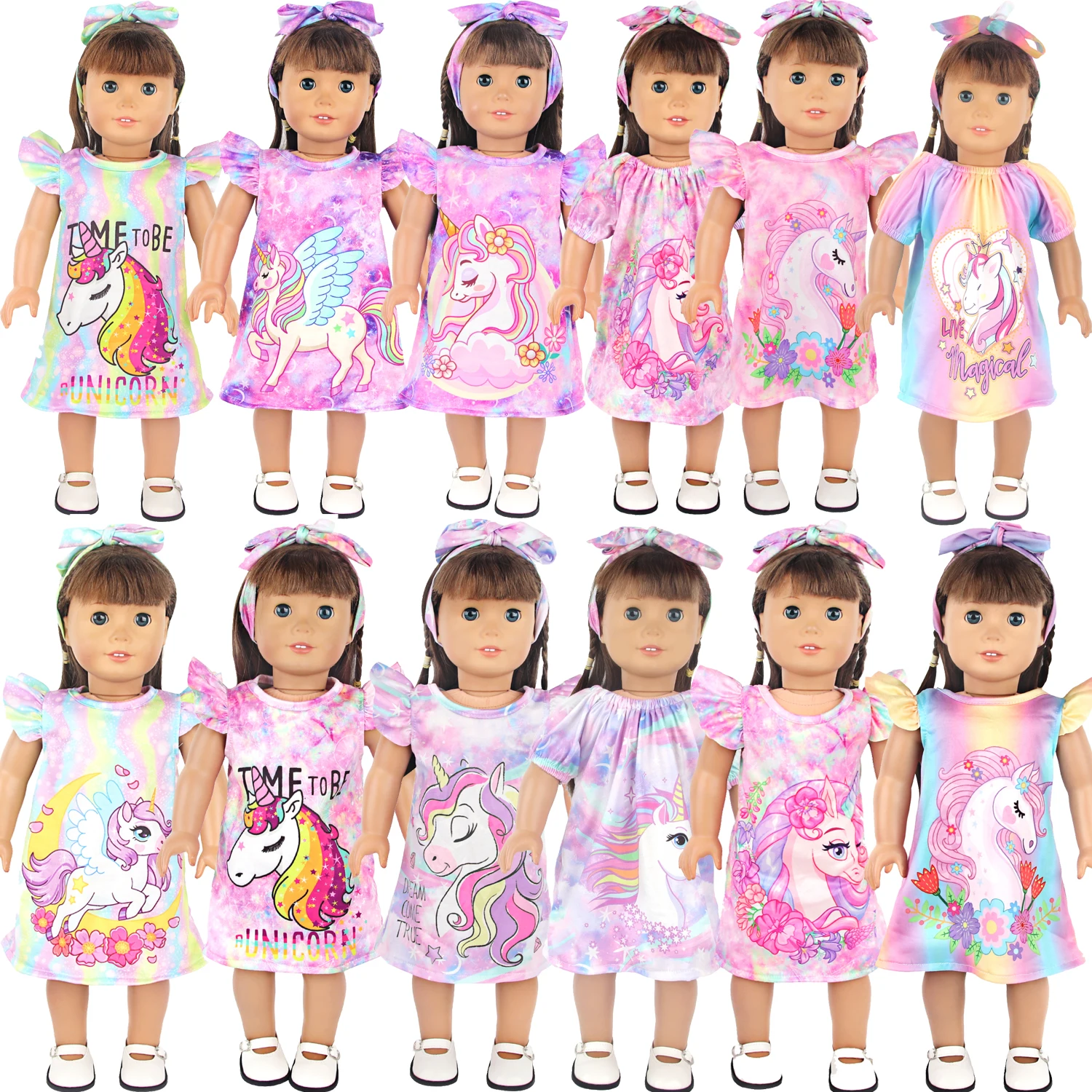 Cute Star Doll Accessories Clothes Set Sunscreen jacket+Pants Raincoat Set For 43cm Baby New Bron&18 inch American Doll,DIY Toy