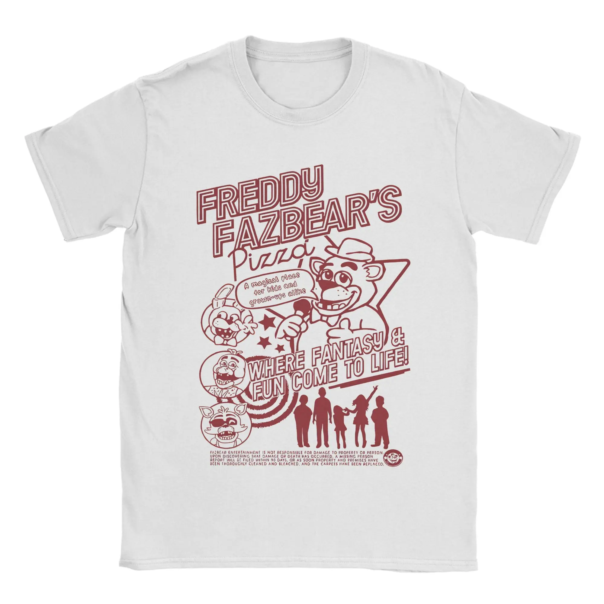 FNAF Meme Pure Cotton Casual Unisex T-Shirt - Round Neck Short Sleeve