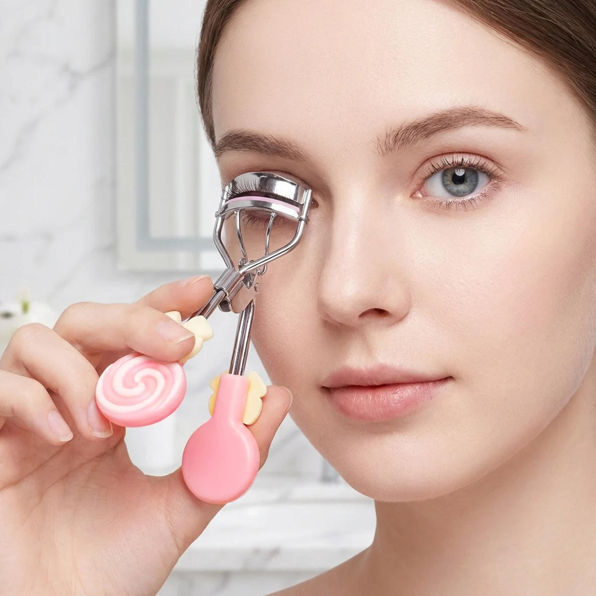 1/6/16 Stück Lollipop Handle Wimpernzange mit austauschbarem Klebeband, das für Anfänger geeignet ist. – Detail 14