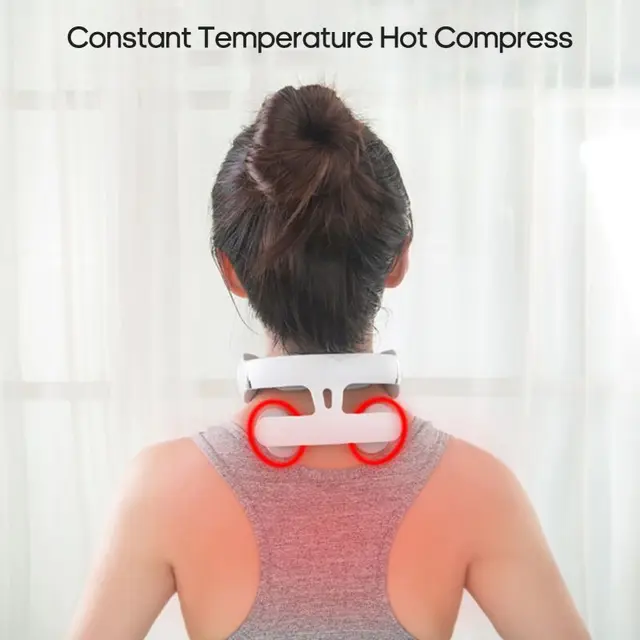4 Heads Smart Neck Massager Protection Heating Machines Wireless Neck and Shoulder Massager Rechargeable White 2
