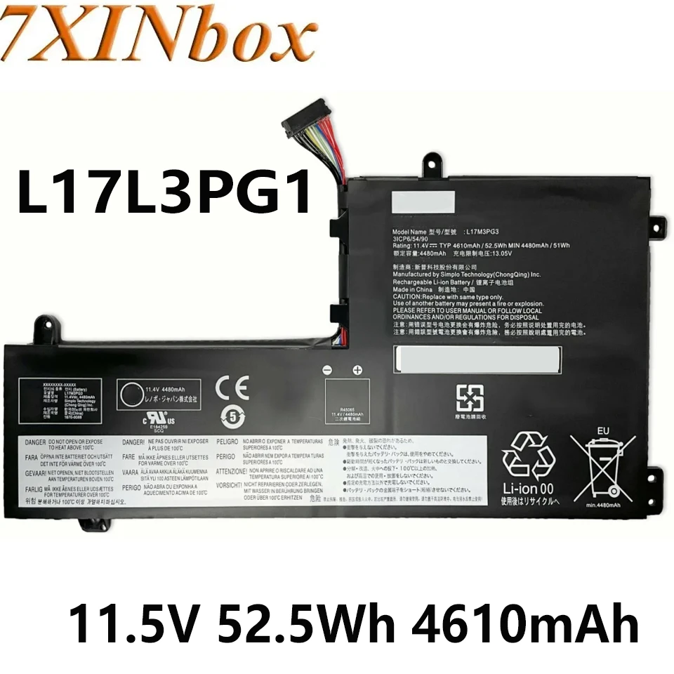 

Аккумулятор для ноутбука Lenovo 7XINbox L17L3PG1 L17C3PG1 L17M3PG3 11,5 в 4610 Вт-ч мАч