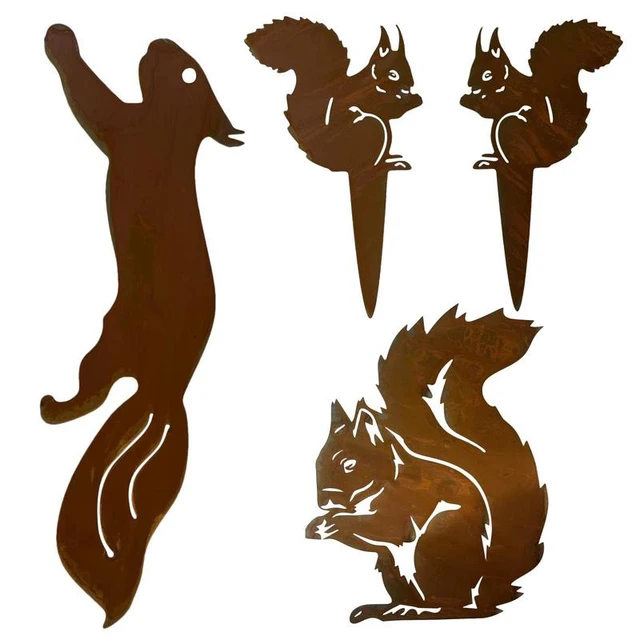 Silhouup d'animaux en métal rouillé, décor de clôture de jardin pour  jardinage, pelouse de campagne, piquet de décoration de cour en métal d'art  - AliExpress