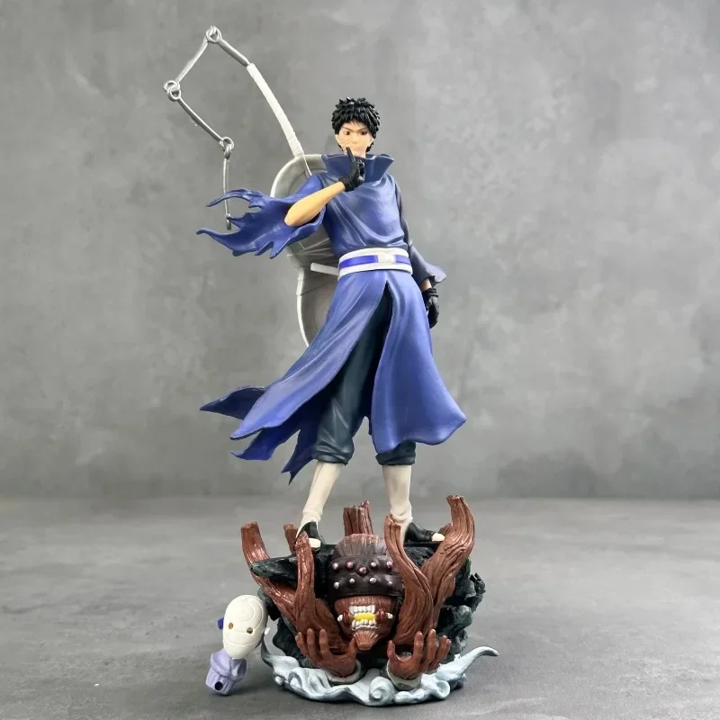 Naruto Figurine: Standing Posture with Giant Wave - Dual Head Anime Desktop Decoration Gift