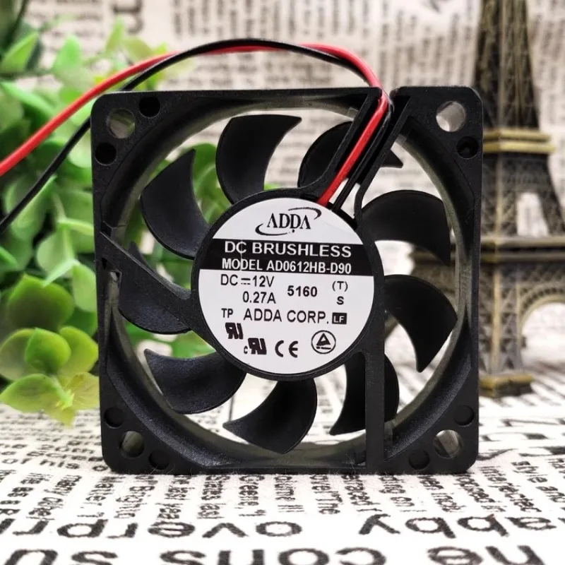 Новый вентилятор охлаждения для ADDA AD0612HB-D90 6015 12 В а 6 см с двумя шариковыми вентиляторами 60x60x15 мм