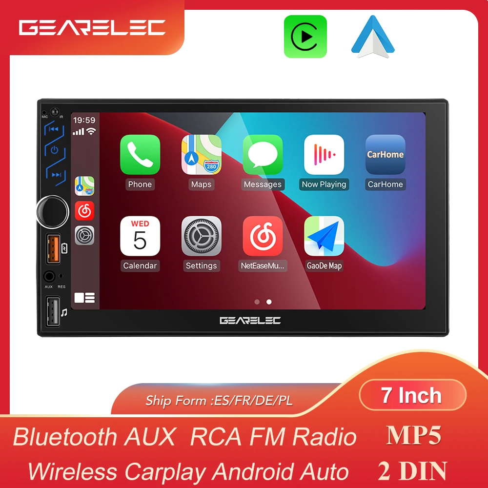 Autoradio Da 7 Pollici 2 Din Carplay Android Auto Universal Car Multimedia Player Autoradio Hd Touch Screen Fm Aux Input Bluetooth