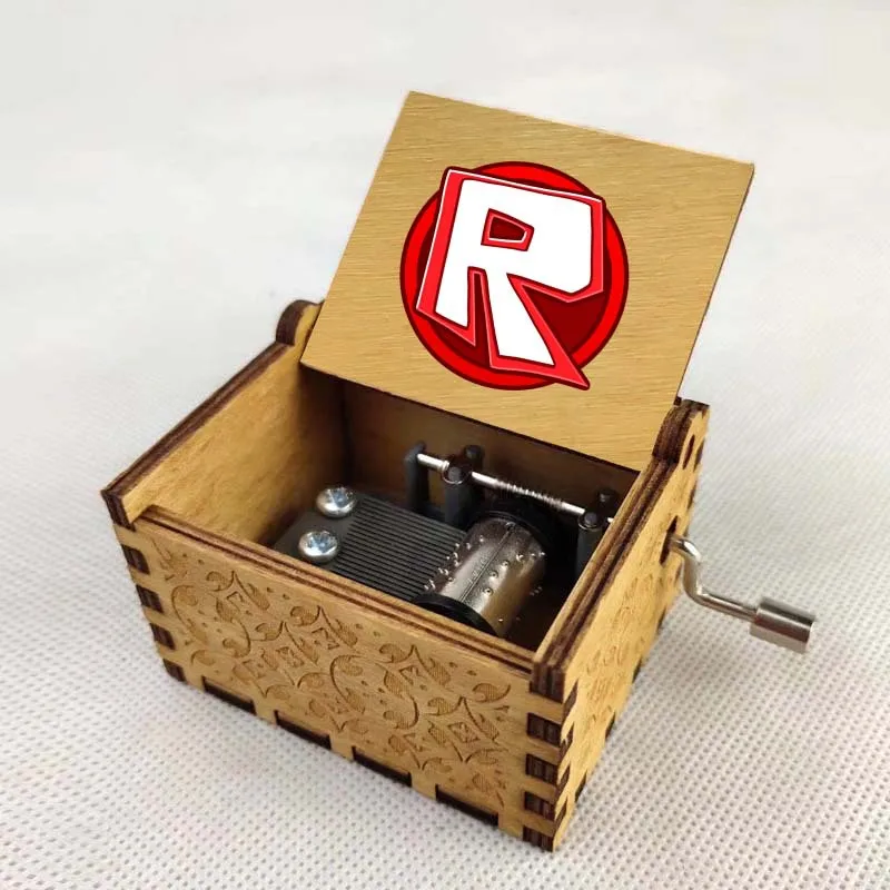 

Music Box Around The Game ROBLOX Cartoon Classic Hand-cranked Music Box Boutique Decoration Retro Wooden Music Box Creative Gift