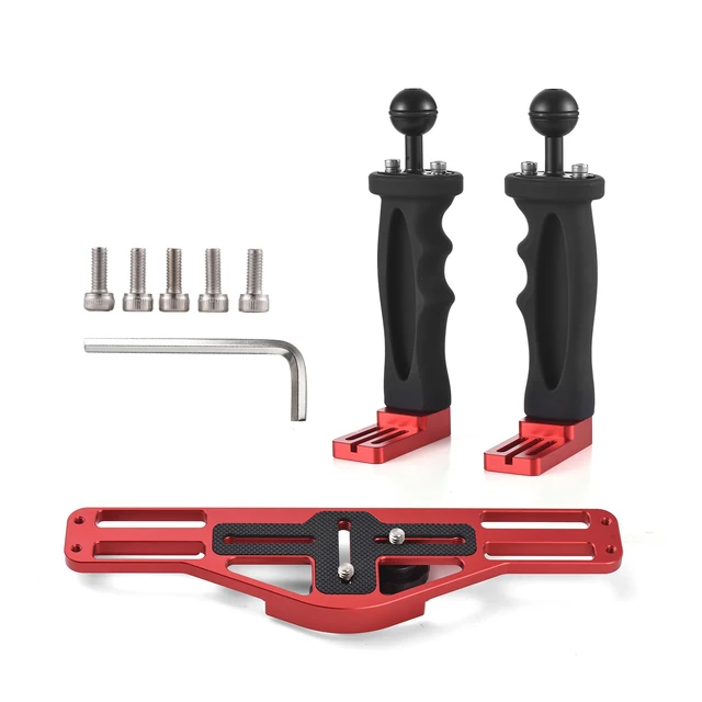 Dual Handle Camera Diving Rig Handheld Waterproof Underwater Tray Stabilizer Housing Bracket for GoPro Canon Sony Nikon DSLR