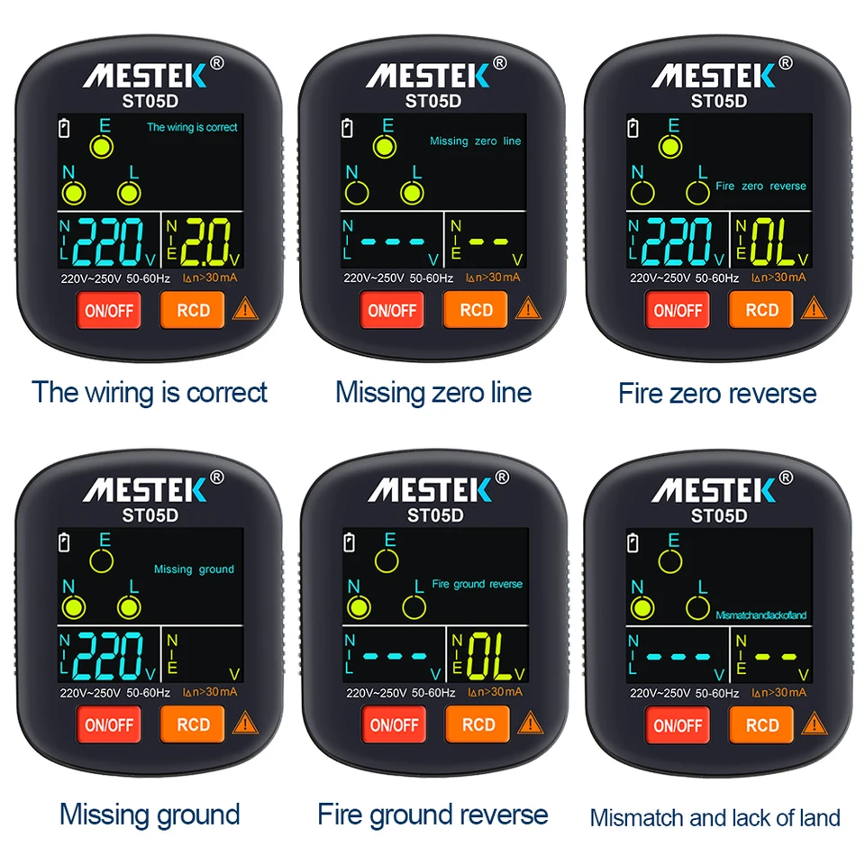 HISITEK MS5902 Tester Automatico Per Presa Fusibile Interruttore Automatico 110 84653129