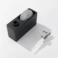 A33R-ห้องครัวจานเครื่องจ่ายสบู่กล่องเก็บชุดเคาน์เตอร์Liquidมือขวดรีฟิลขวดทําความสะอาดผู้ถือฟองน้ํา,ทนทาน 6