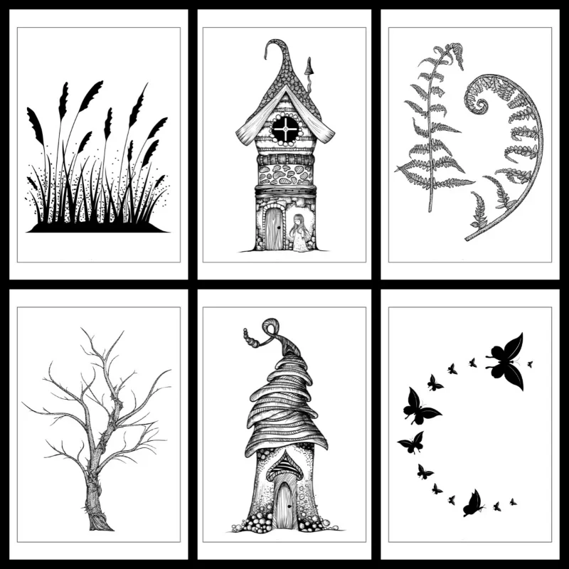7*10cm Butterfly Plant Flowers Clear Seal House Rubber Stamps DIY Handbook Cute Crafts Album Scrapbooking Journaling Supplies clear stamps clear rubber stamps