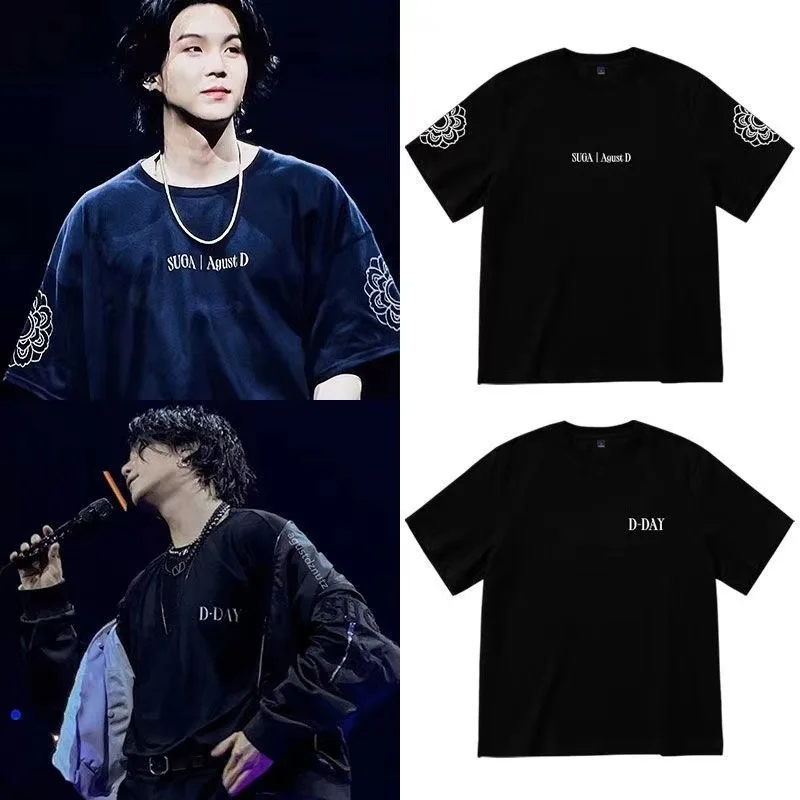 Mode t-shirt kpop suga agust d D-DAY druck t-shirt casual sports 