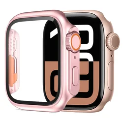 Enhanced Glass Screen Protector & Bumper Case - Series 11 - 10 42MM (Rose gold)
