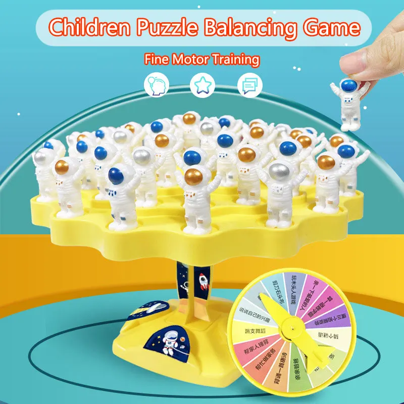 Children Balance Training Board Game Space Man Stacked Sensory Play Set Fun Party Games Fine Motor Training Educational Toys