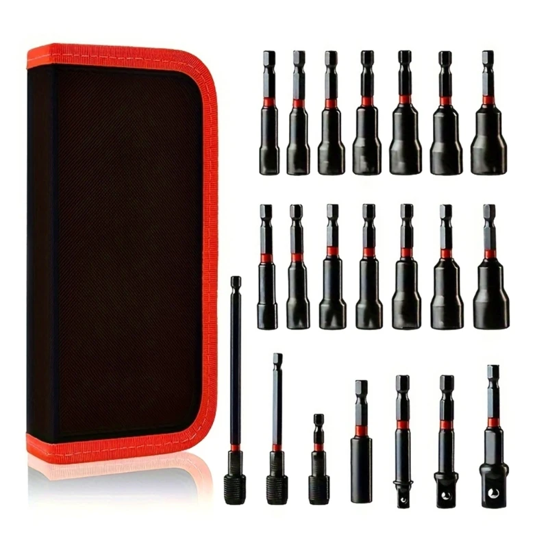 

Набор из 21 шт., адаптеры для ударных головок с магнитной гайкой, устойчивые к коррозии