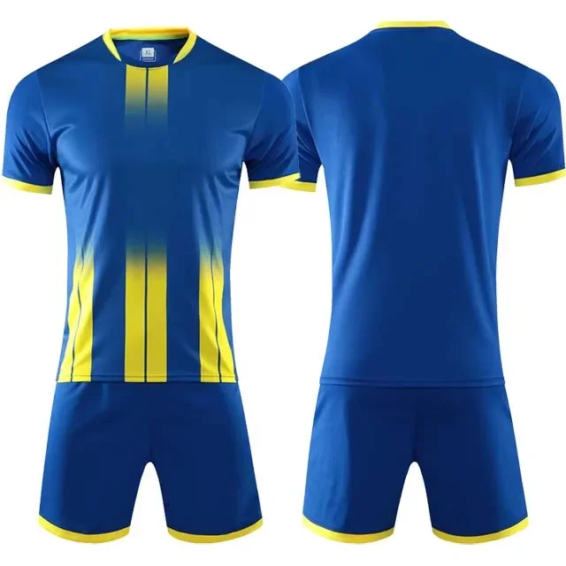 Conjunto de camiseta de fútbol para hombres y niños, chándal de fútbol, kit de camiseta de secado rápido, transpirable, uniforme de entrenamiento de equipo para hombres y niños