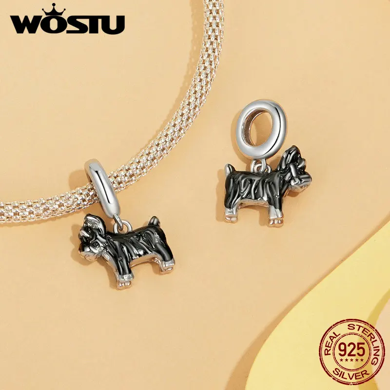 925 Sterling Silver Yorkie Pandora Charm Sterling Silver Pandora