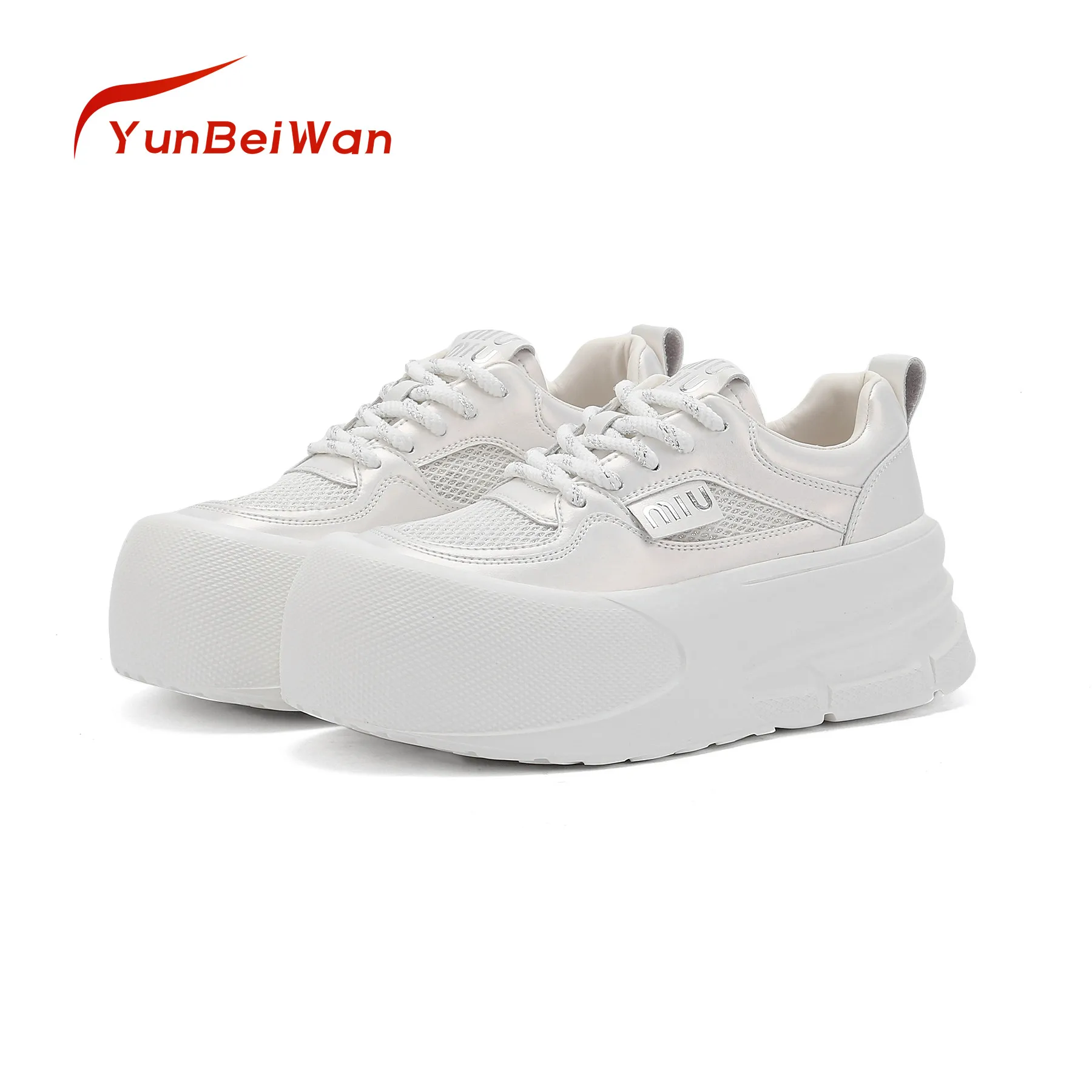 

Silver Casual Board Shoes Women 2024 Summer New Thick Sole Small White Shoes Women's Shoes Breathable Bread Shoes Manufacturers