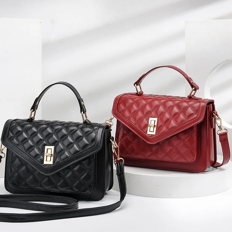 

[Shichen женская сумка] 2023 модная сумка через плечо Lingge ручная маленькая сумка Корейская версия Повседневная на одно плечо