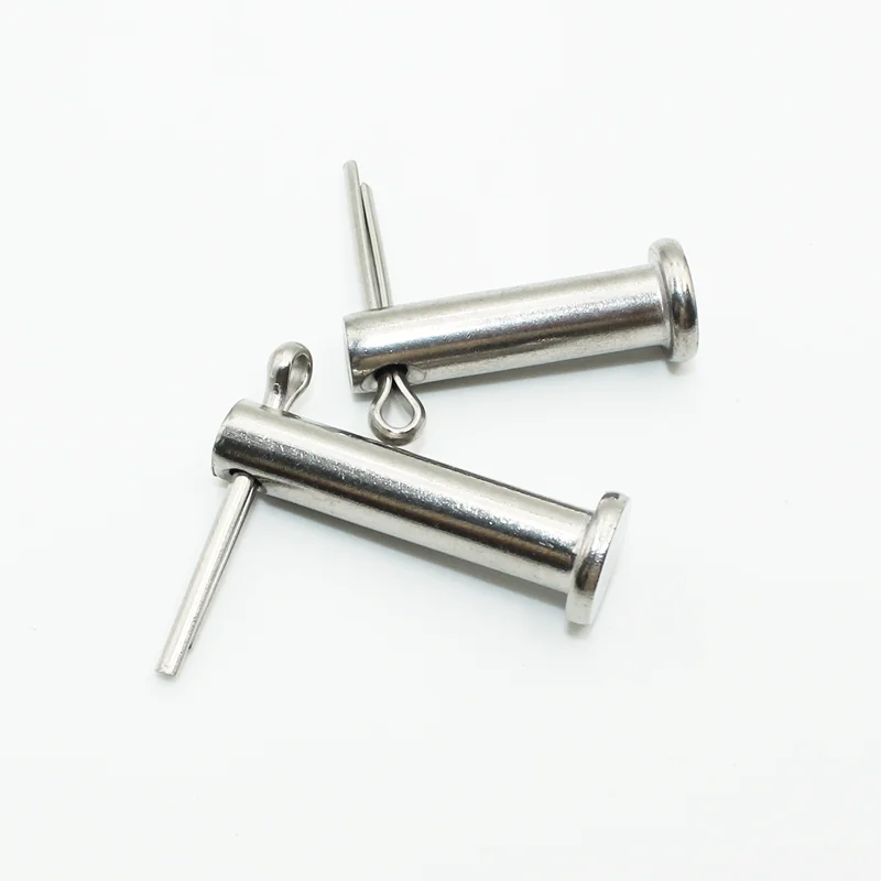 304 Stainless Steel Axis Pin Flat Head Cylindrical Pin With Hole Dowel M3 M4 M5 M6 M8~M12 Shaft Cotter Plug Positioning Pins cylindrical locating dowel pin stainless steel ball lock pins wooden dowel pins