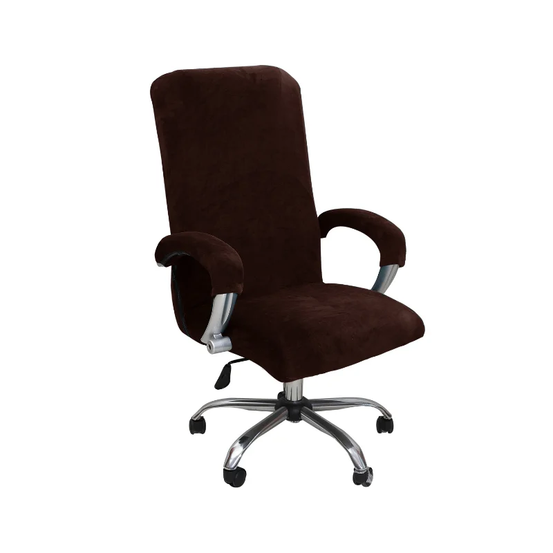 Funda para silla de oficina, grande, negra, extraíble, para