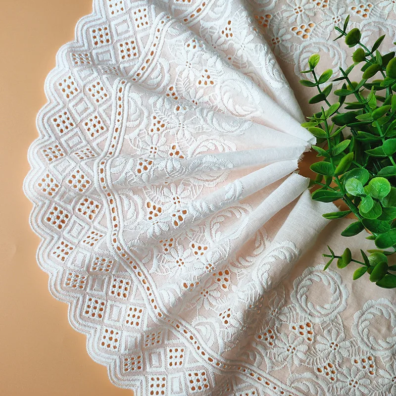 1 yard white clothing decoration accessories fabric DIY embroidery sewing lace