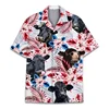 3D Print Funny Animal Hawaiian Shirts For Men Women Summer Short Sleeve Casual Relaxed-Fit Button Down Beach Shirt Mens Tshirt 2