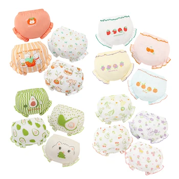 4 pezzi nuovo triangolo biancheria intima per ragazze cartone animato mutandine per bambini mutande per ragazze biancheria intima per bambini in cotone morbido per ragazze 1