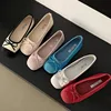 CNMR 2025 Elegant Bow Knot Ballerina Woman Flat Round Toe Comfortable Comfortable Ladies Leather Loafers Single Shoes 1