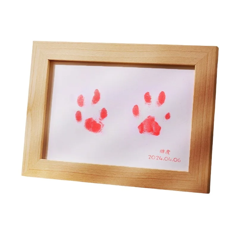 Paw Print Kit,Clean Touch/Inkless Ink Pad for Dog/Cat Pawprints, Paw Print Stamp Pad for Dogs,Dog Paw/Nose Kit Keepsake