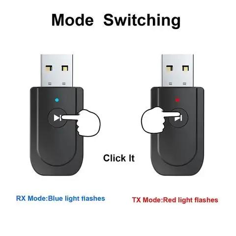 

Bluetooth 5.0 Audio Transmitter Receiver Speaker USB Computer TV Adapter Car Dual Output For Speakers Headphones 3 In 1