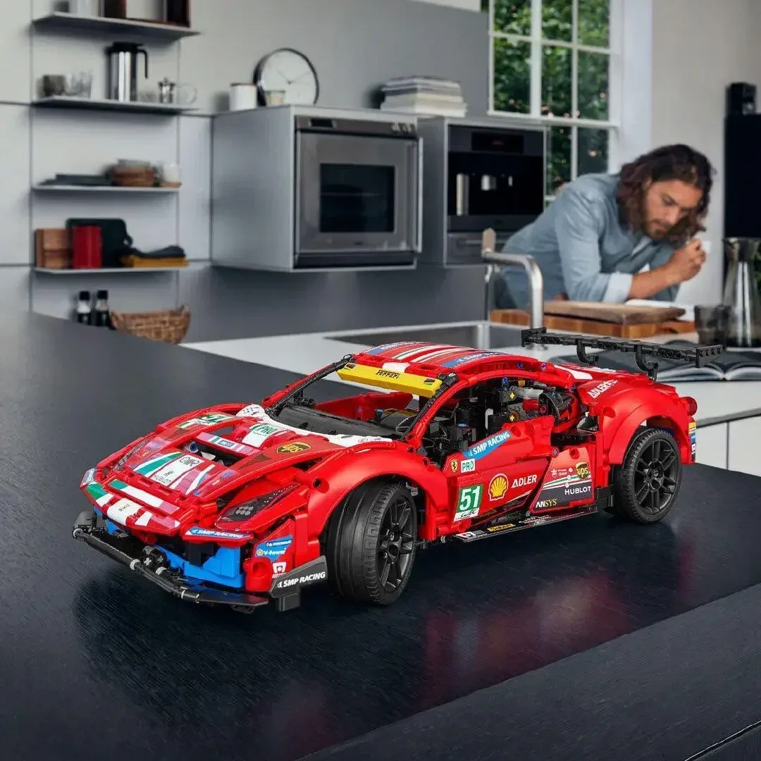 

Technical High-tech Moc RC 488GTE Super Racing Car Speed Vehicle Moc Moduler Bricks Building Blocks Model Boys Kids Toys Gifts