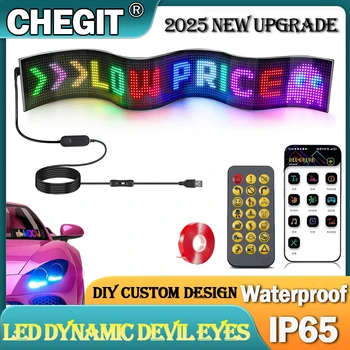 Pannello pixel a matrice LED fai-da-te Display a LED Truck Eye Car Sign Animazione Bluetooth App Controllo Schermo flessibile programmabile
