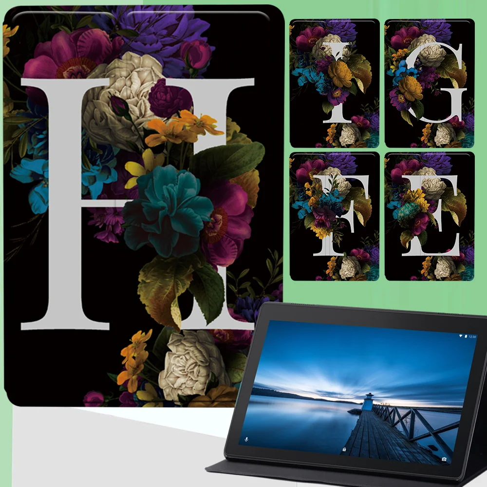 Custodia Per Tablet In Pelle Pu Per Lenovo Tab M7/M8/M10 2Nd Gen 10.1/M10/M10 Fhd Plus/E10 10.1 Cover Anti-Drop Flowerpaper Series