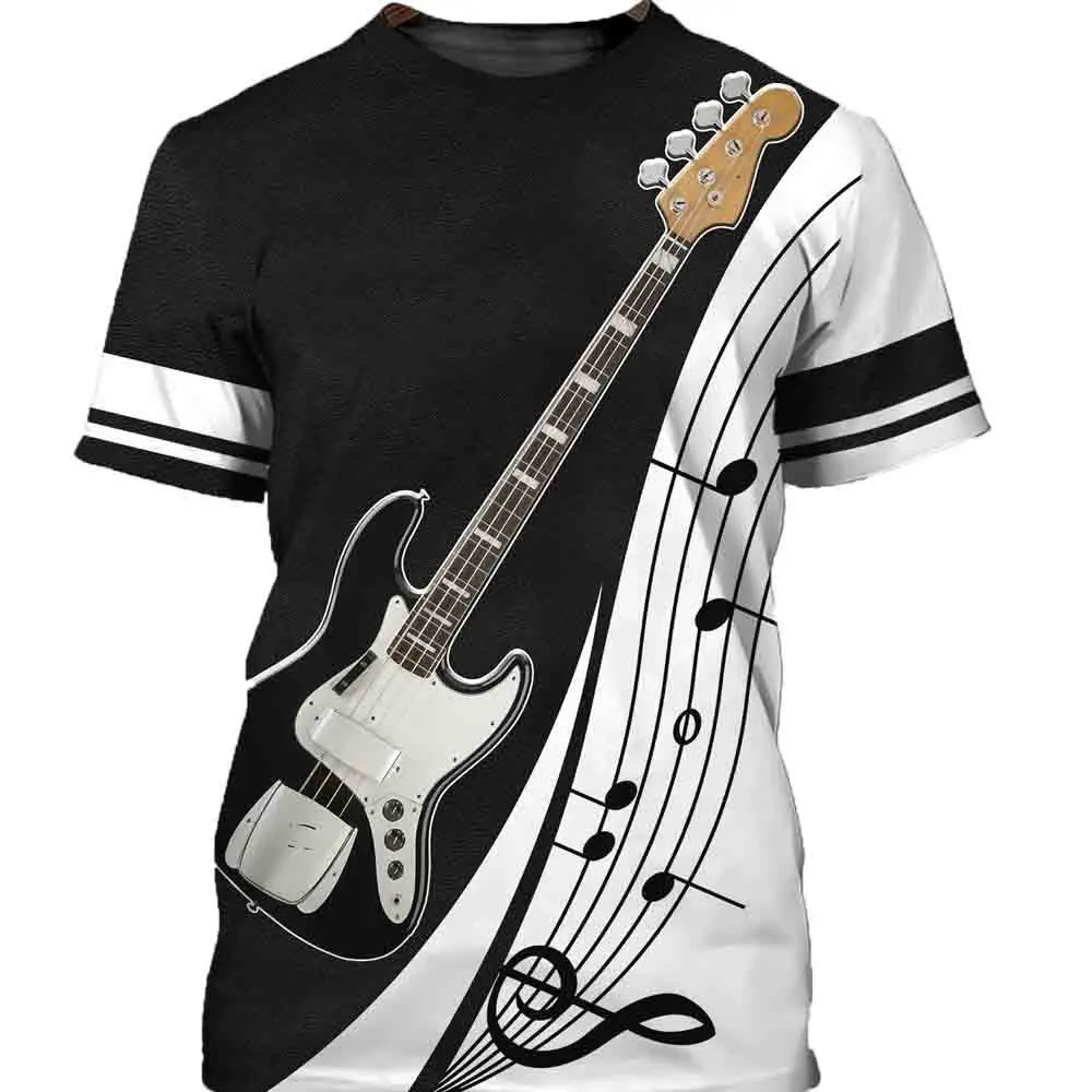 

Summer Men's T-shirts Guitar Graphic 3d Fashion Music TShirt T-shirts Tees Streetwear Harajuku Sweatshirt Mens Clothes Hip Hop