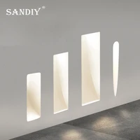 SANDIY Gypsum Wall Light Built-in Stair&Step Lighting Recessed Luminaire Minimalist Wall Lamp Indoor Background Lighting Fixture 1