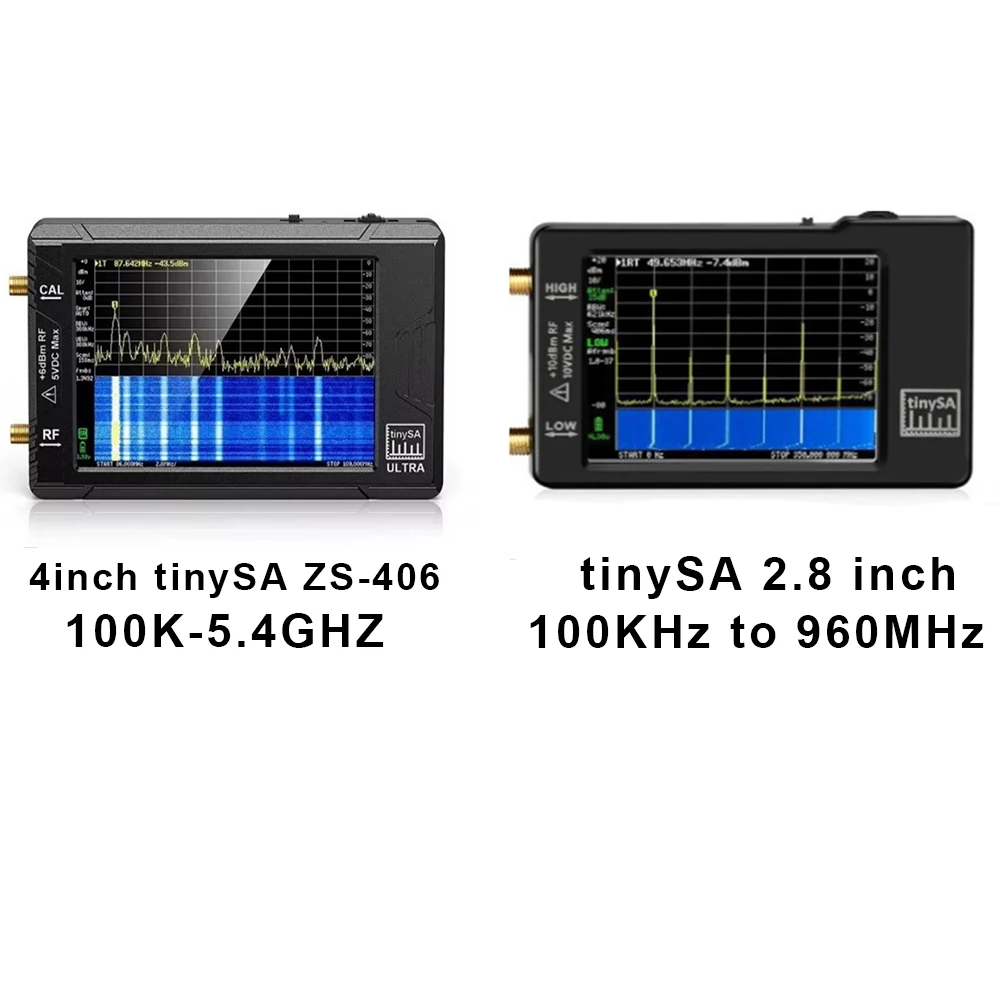Tinysa Ultra+ 2.8/4인치 스펙트럼 분석기 휴대용 소형 스펙트럼 분석기 디스플레이 100kHz5.4GHz 32GB 카드 버전 V0.4.5.1